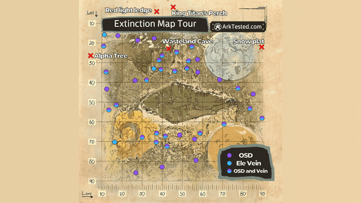 Ark Extinction Full Map Tour – Extinction Ressourcenkarte – USMIP