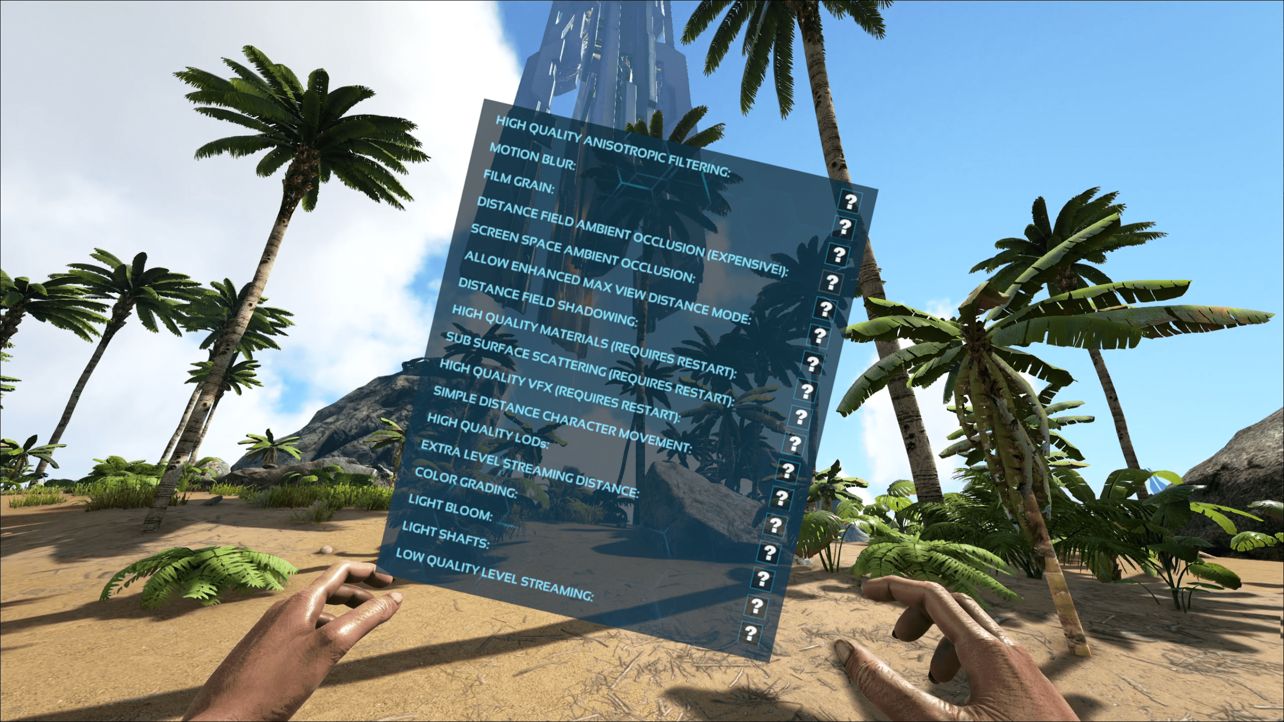 ARK PC Graphics settings - Ark Tested